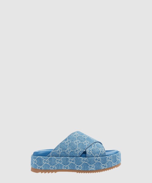 [GUCCI-구찌]GG 모노그램 데님 슬리퍼 771560