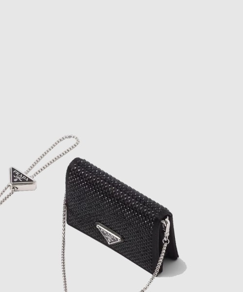 [PRADA-프라다]숄더 스트랩이 달린 시퀸 카드 홀더 1MR024