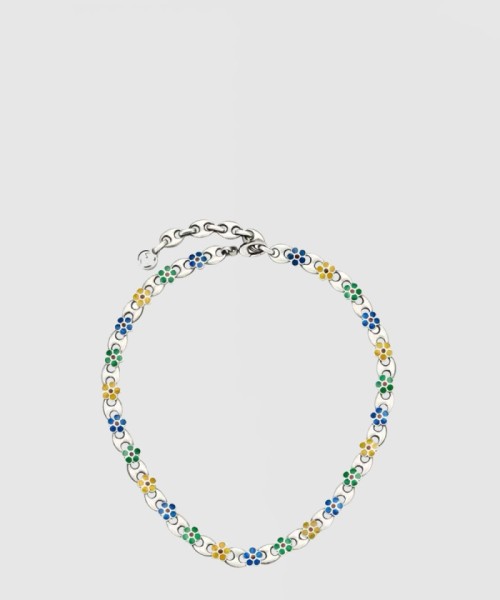 [GUCCI-구찌]클래식 듀얼 G 플라워 목걸이 701633