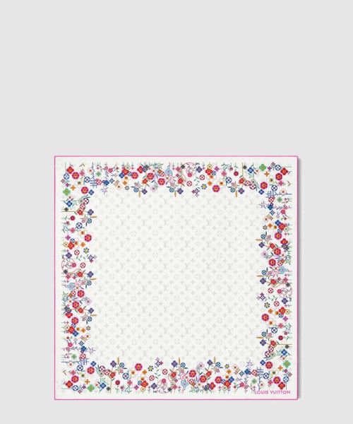 [LOUIS VUITTON-루이비통]LV x TM 모노그램 슈퍼플랫 플라워 스퀘어 90 M96263