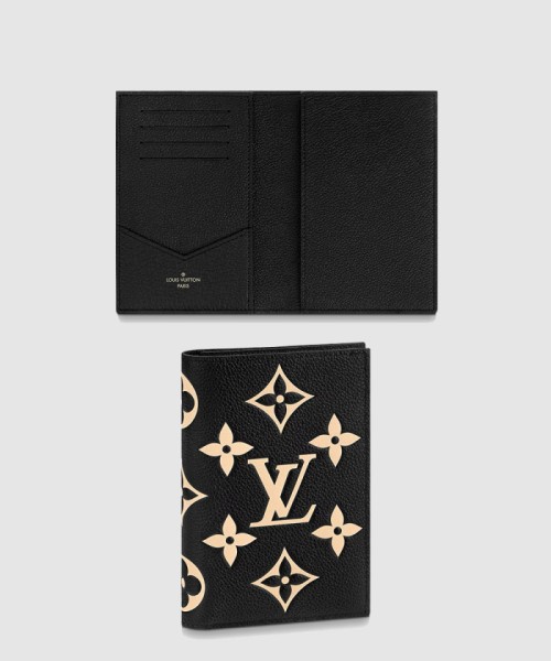 [LOUIS VUITTON-루이비통]여권 케이스 레더 모노그램 엠보싱 여권 커버 지갑 M46290