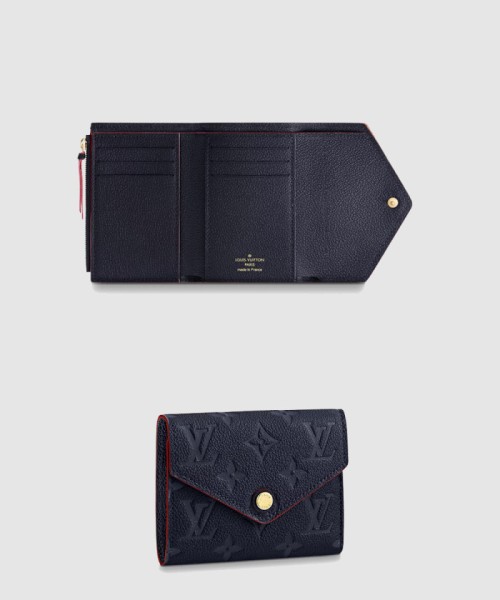 [LOUIS VUITTON-루이비통]가죽 엠보 패턴 동전 카드지갑 중지갑 M64577