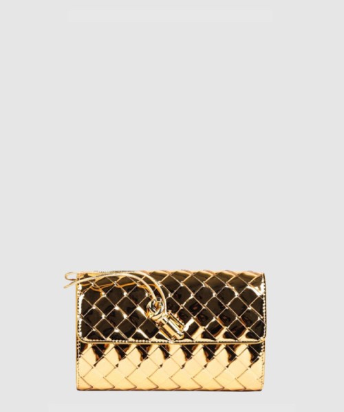 [BOTTEGA-보테가베네타]라미네이트 라지 안디아모 플랩 지갑 741504