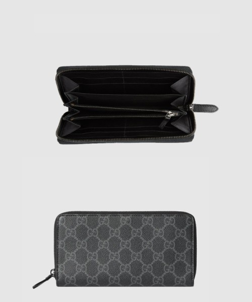 [GUCCI-구찌]GG 엠블럼 지퍼 아라운드 지갑 821207