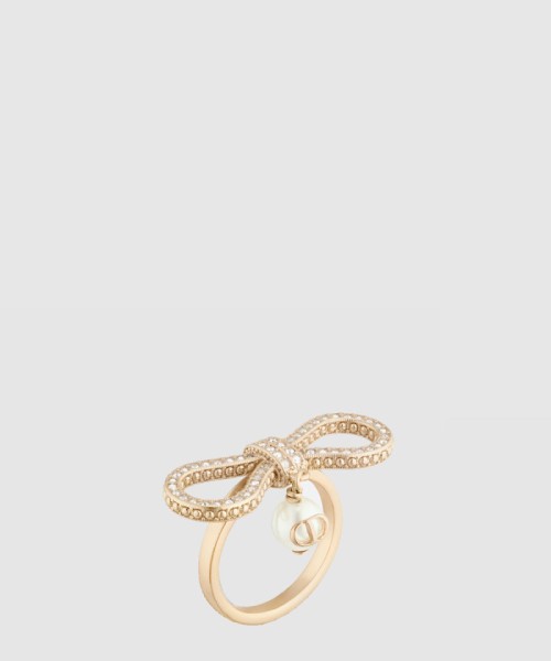 [DIOR-디올]리본 파베 세팅 크리스털 반지 R2320