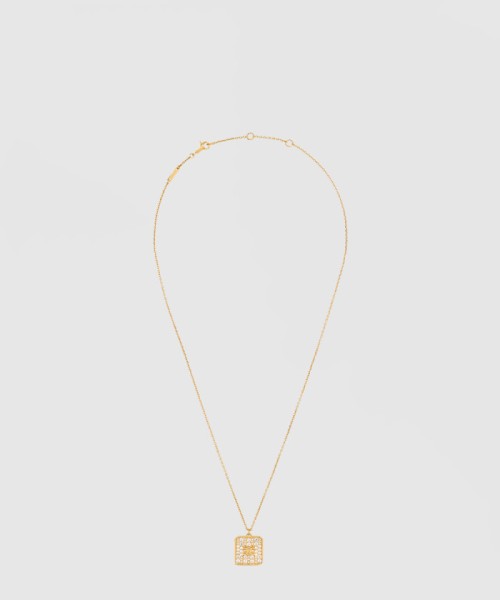 [CELINE-셀린느]스퀘어 큐빅 로고 장식 목걸이 461HN6