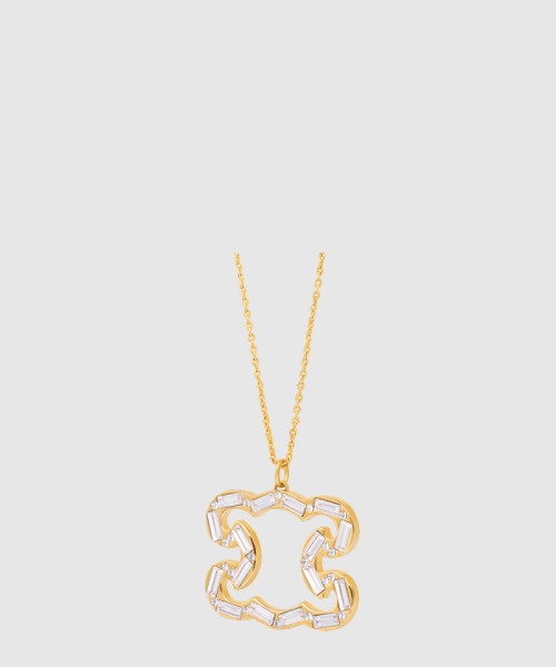 [CELINE-셀린느]트리옹프 프레임 스파클 목걸이 461FO6