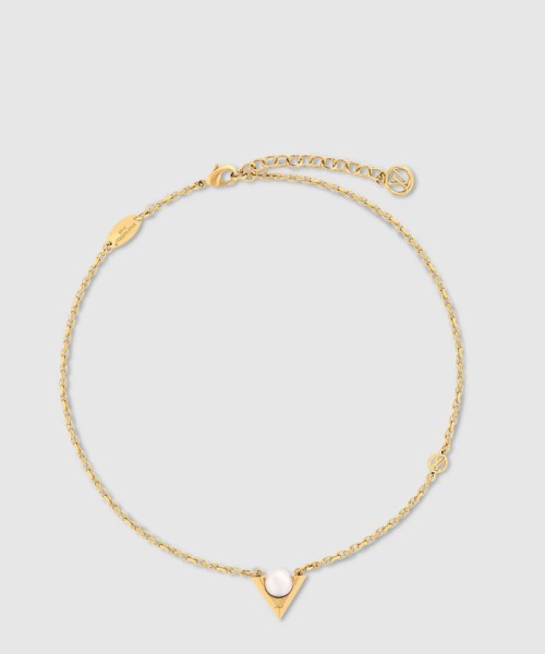 [LOUIS VUITTON-루이비통]V 포 비통  펄 앤드 메탈 목걸이 M02374