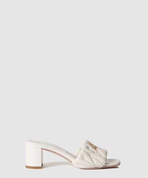 [MIUMIU-미우미우]마틀라세 나파 가죽 슬라이드 5XX657