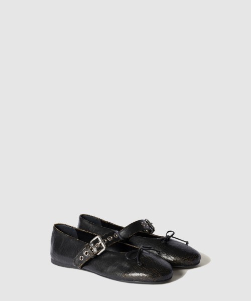 [MIUMIU-미우미우]갈라진 가죽 발레리나 슈즈 5F210E