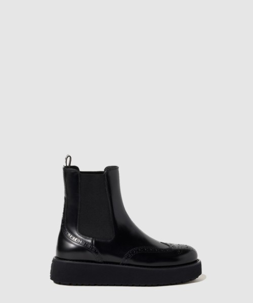 [MIUMIU-미우미우]브러쉬드 송아지 가죽 부티 5T268E