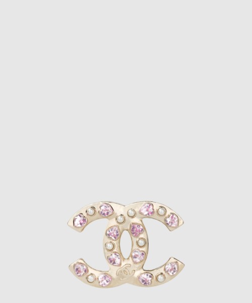 [CHANEL-샤넬]더블 C 하트 브로치 AB8219