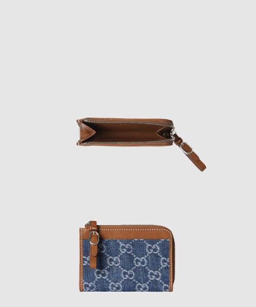 [GUCCI-구찌]GG 엠블럼 지퍼 카드 케이스 821804