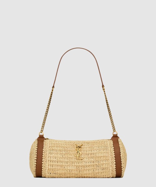 [SAINT LAURENT-생로랑]라피아 스몰 원통형백 744504