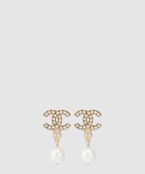 [CHANEL-샤넬]더블 C 레터링 귀걸이 AB5674