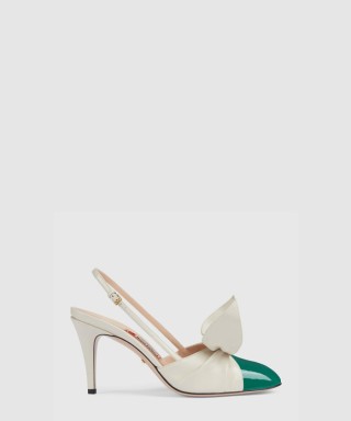 [GUCCI-구찌]레이스업 미드힐 펌프스 722966