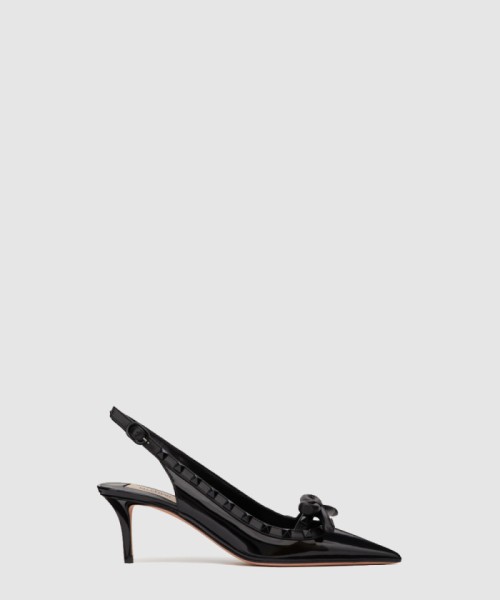 [VALENTINO-발렌티노]페이턴트 가죽 락스터드 케이지 펌프스