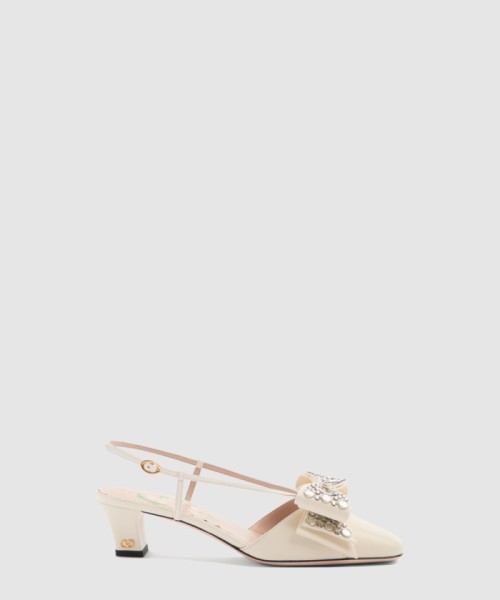 [VALENTINO-발렌티노]모조 크리스털 장식 양가죽 하이힐