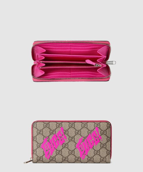 [GUCCI-구찌]투톤 GG 모노그램 지퍼 장지갑 835324