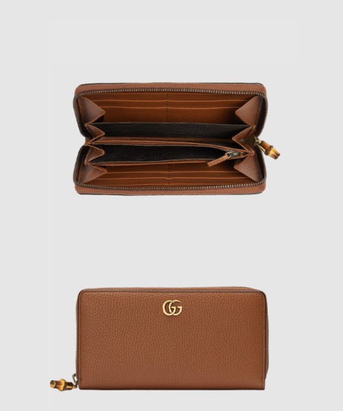 [GUCCI-구찌]장지갑 대나무 더블 G 지퍼 지갑 739499