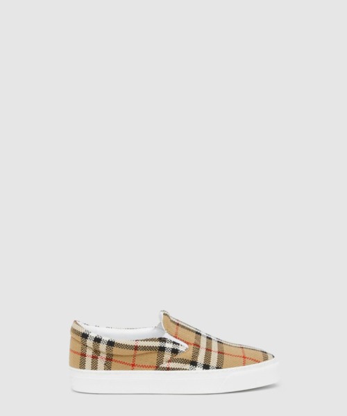 [BURBERRY-버버리]코튼 슬립온 스니커즈 80315061