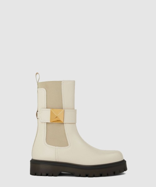 [VALENTINO-발렌티노]한 스터드 가죽 첼시 부츠