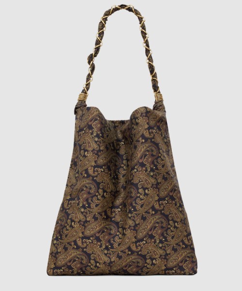 [SAINT LAURENT-생로랑]실크 트윌 소재의 amalia 834750