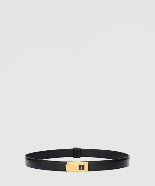 [SAINT LAURENT-생로랑]부드러운 가죽 소재의 CHARNIERE 버클 벨트 806631