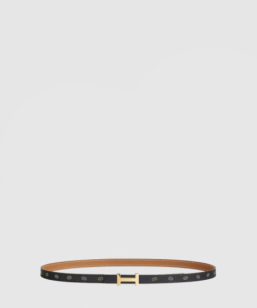 [HERMES-에르메스]밀론 H 버클 양면 가죽 밴드