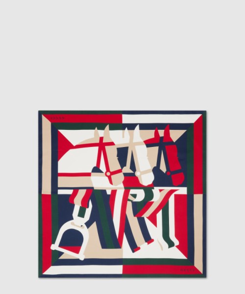 [GUCCI-구찌]프린트 실크 까레 811167