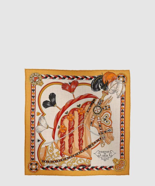 [HERMES-에르메스]Harnais de Coeur 스카프 90