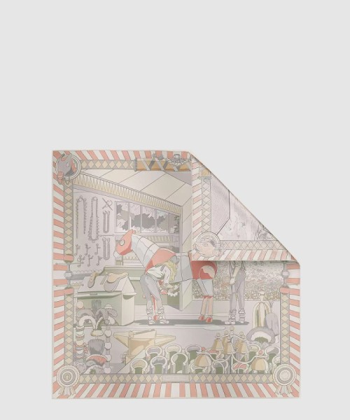 [HERMES-에르메스]Pony Pit Stop 더블 페이스 스카프 90