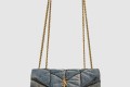 [SAINT LAURENT-생로랑]메탈릭 체인 데님 숄더백 759337