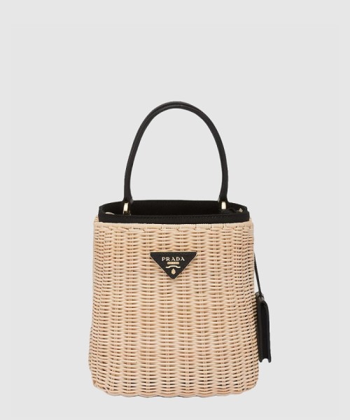 [PRADA-프라다]위커 버킷 숄더백 1BE062