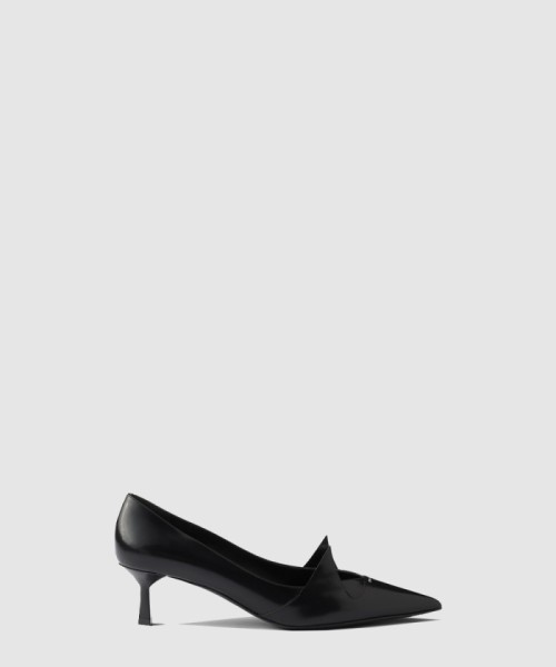 [PRADA-프라다]투톤 브러시드 레더 펌프스 1I976N