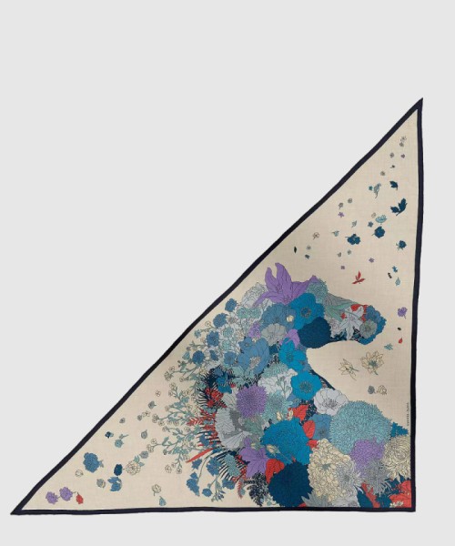 [HERMES-에르메스]Gentle Floral Cloak 자이언트 트라이앵글