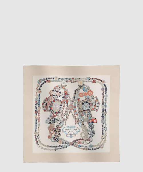 [HERMES-에르메스]Brides de Gala en Fleurs 스카프 90