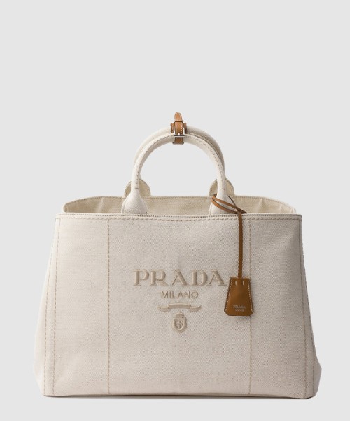 [PRADA-프라다]리넨 혼방 토트백 2VG131