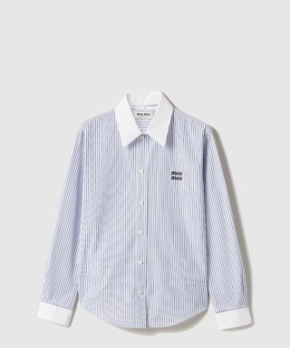 [MIUMIU-미우미우]스트라이프 포플린 셔츠 MK1972