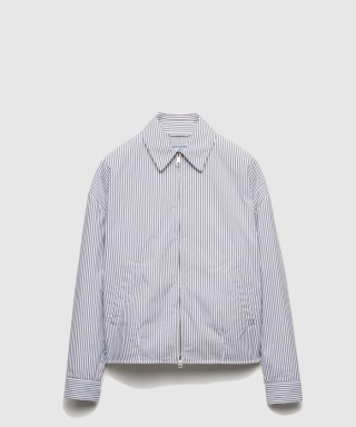 [PRADA-프라다]스트라이프 포플린 블루존 재킷 29X246