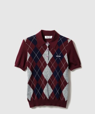 [MIUMIU-미우미우]울 폴로 셔츠 MMLB66