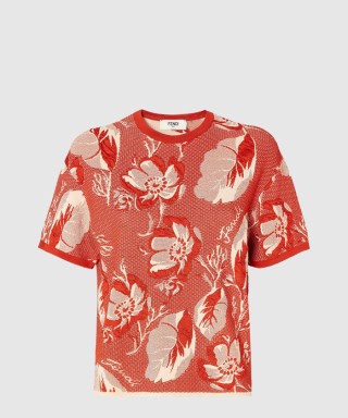 [FENDI-펜디]비스코스 자카드 티셔츠 FZXD52