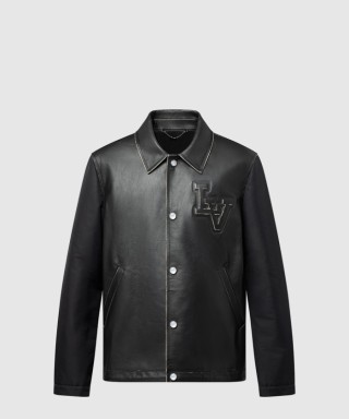 [LOUIS VUITTON-루이비통]빈티지 이펙트 레더 앤드 나일론 코치 재킷 1AGJB7