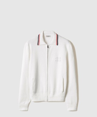 [MIUMIU-미우미우]코튼 지퍼 가디건 MMF972