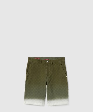 [GUCCI-구찌]표백 GG 코튼 데님 쟈가드 쇼츠 832377