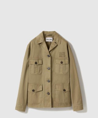 [MIUMIU-미우미우]후염 코튼 새틴 재킷 MH1977