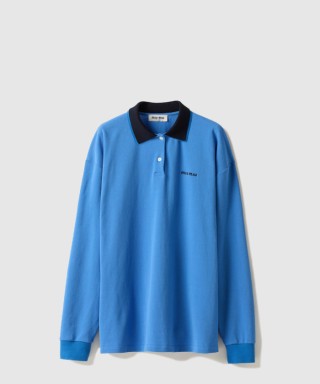 [MIUMIU-미우미우]코튼 피케 폴로 셔츠 MJL019