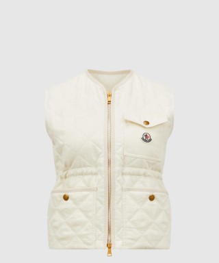 [MONCLER-몽클레어]Vigny 다이아몬드 퀼팅 패딩 리넨 베스트