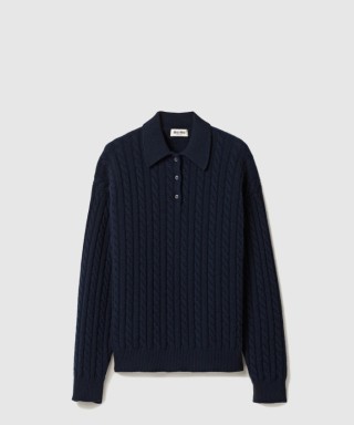 [MIUMIU-미우미우]캐시미어 니트 폴로 셔츠 MML977