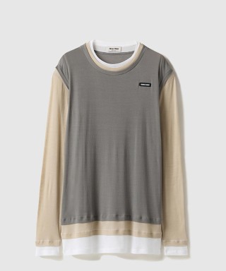 [MIUMIU-미우미우]골지 저지 드레스 MJA906